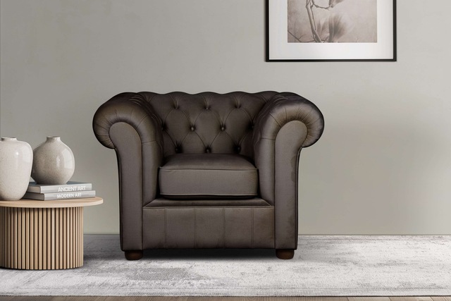 Home affaire Sessel "CHARENTE, Chesterfield, Wellenfederung, Maße B/T/H: 10 günstig online kaufen