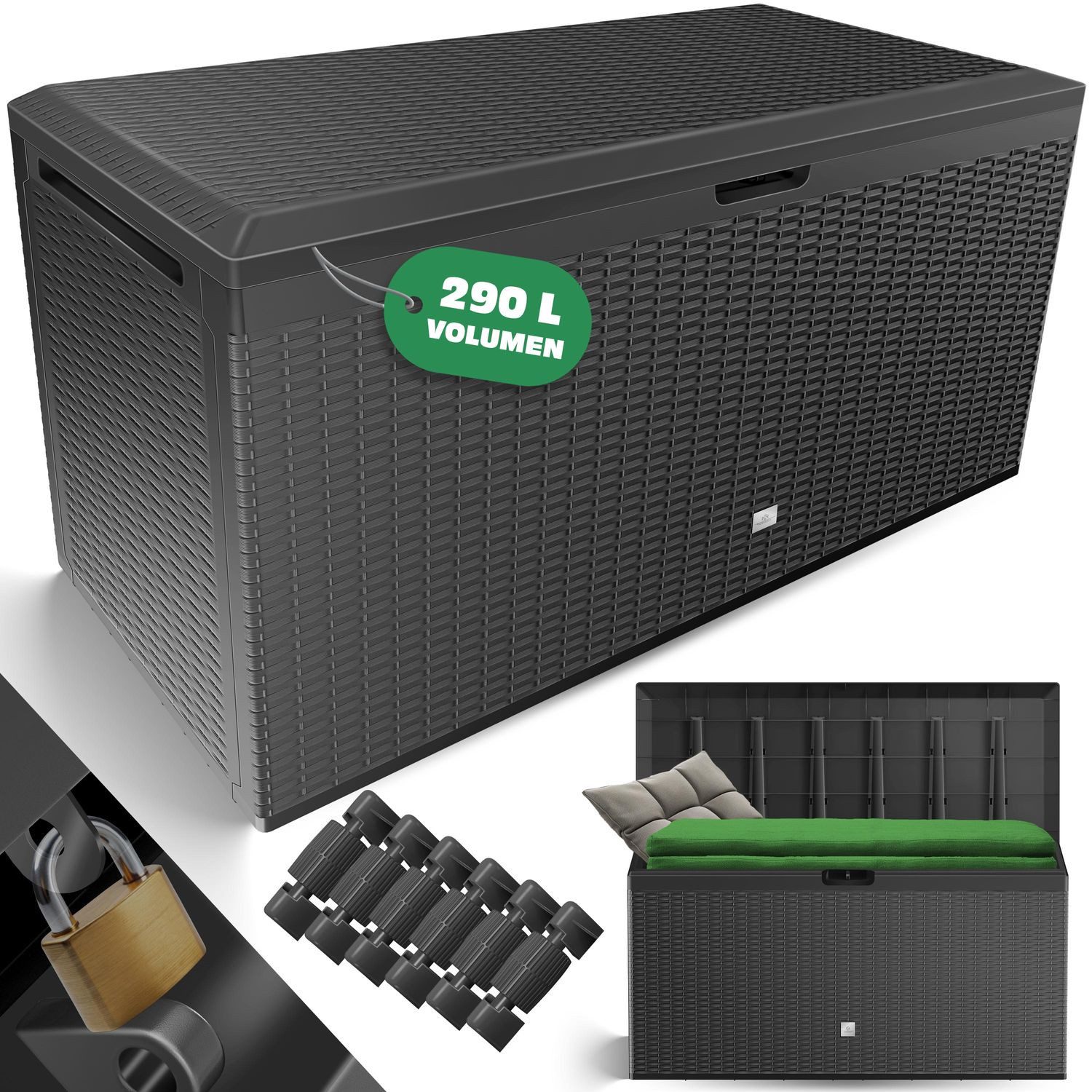 KESSER Aufbewahrungsbox, Auflagenbox Rattanoptik Kissenbox 290 günstig online kaufen