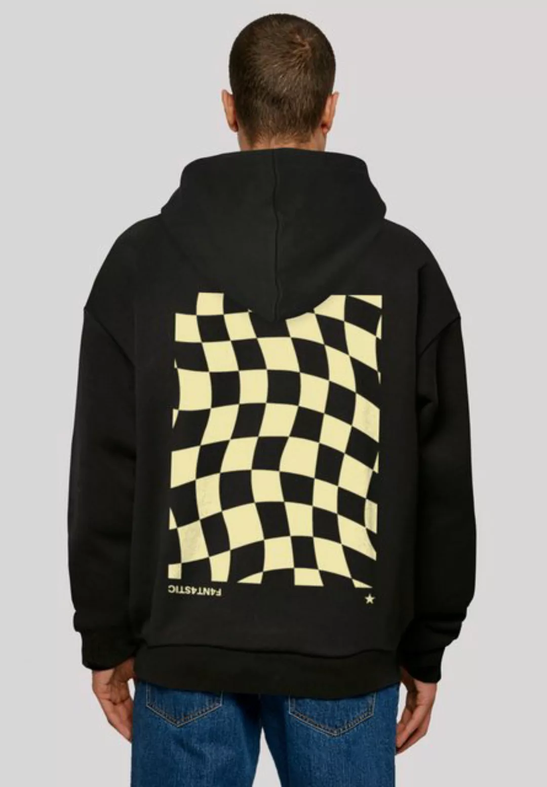 F4NT4STIC Kapuzenpullover Wavy Schach Muster Print günstig online kaufen