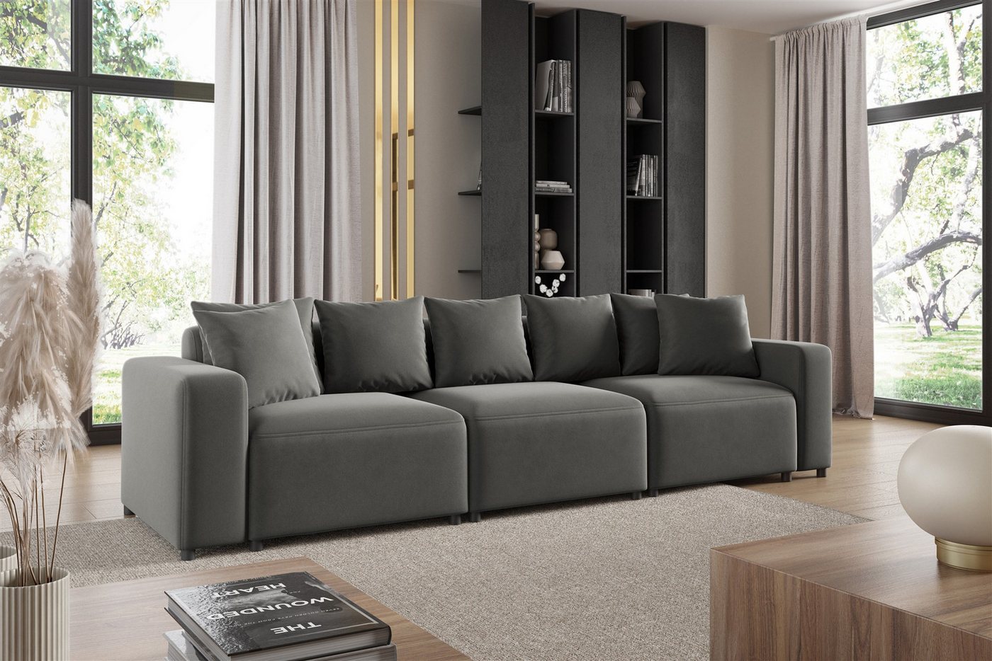 Fun Möbel 3-Sitzer Sofa Designersofa MEGAN 3-Sitzer in Stoff Salvador, inkl günstig online kaufen