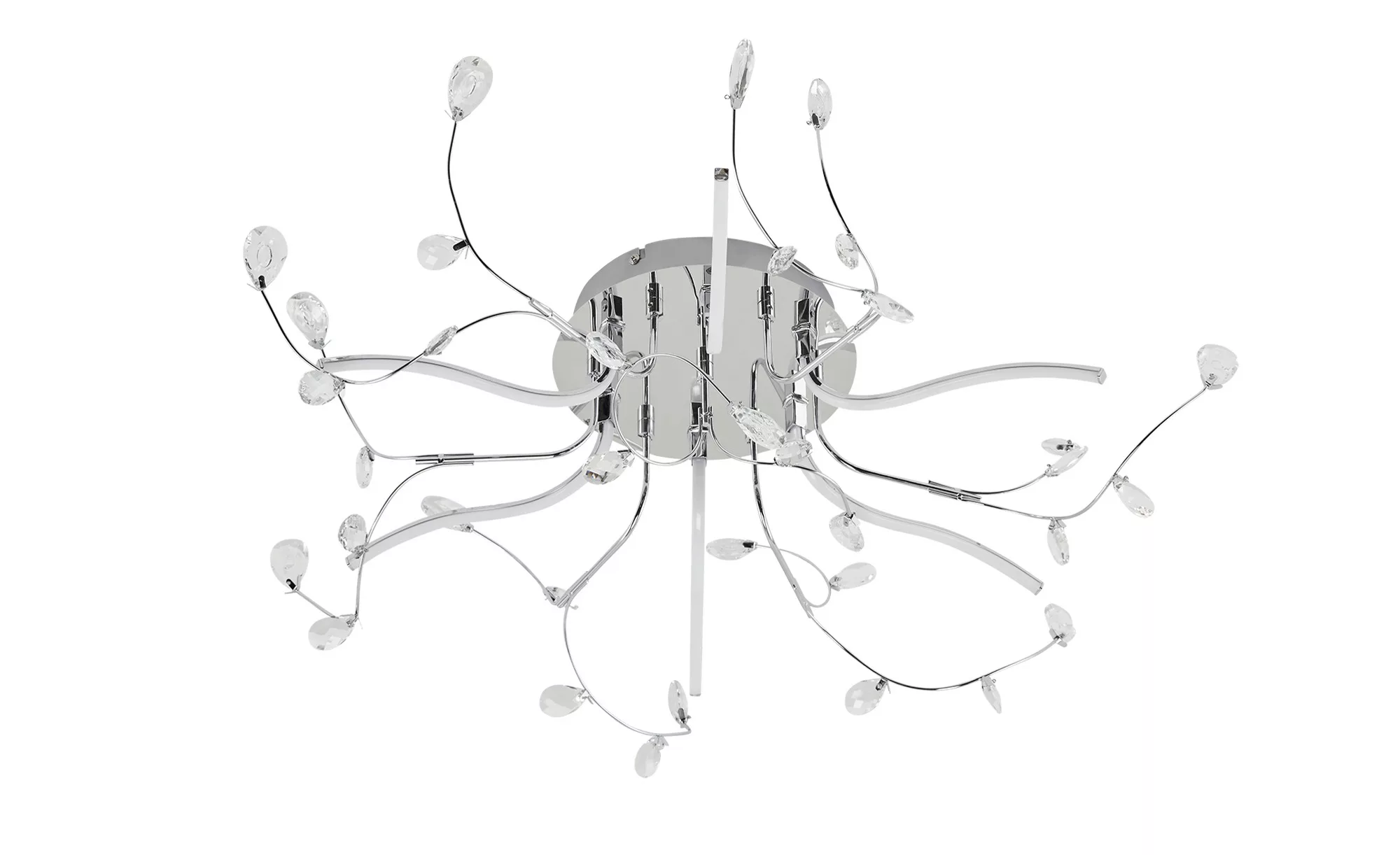 KHG LED-Kristall-Deckenleuchte, 6-flammig, chrom - silber - 26 cm - Lampen günstig online kaufen