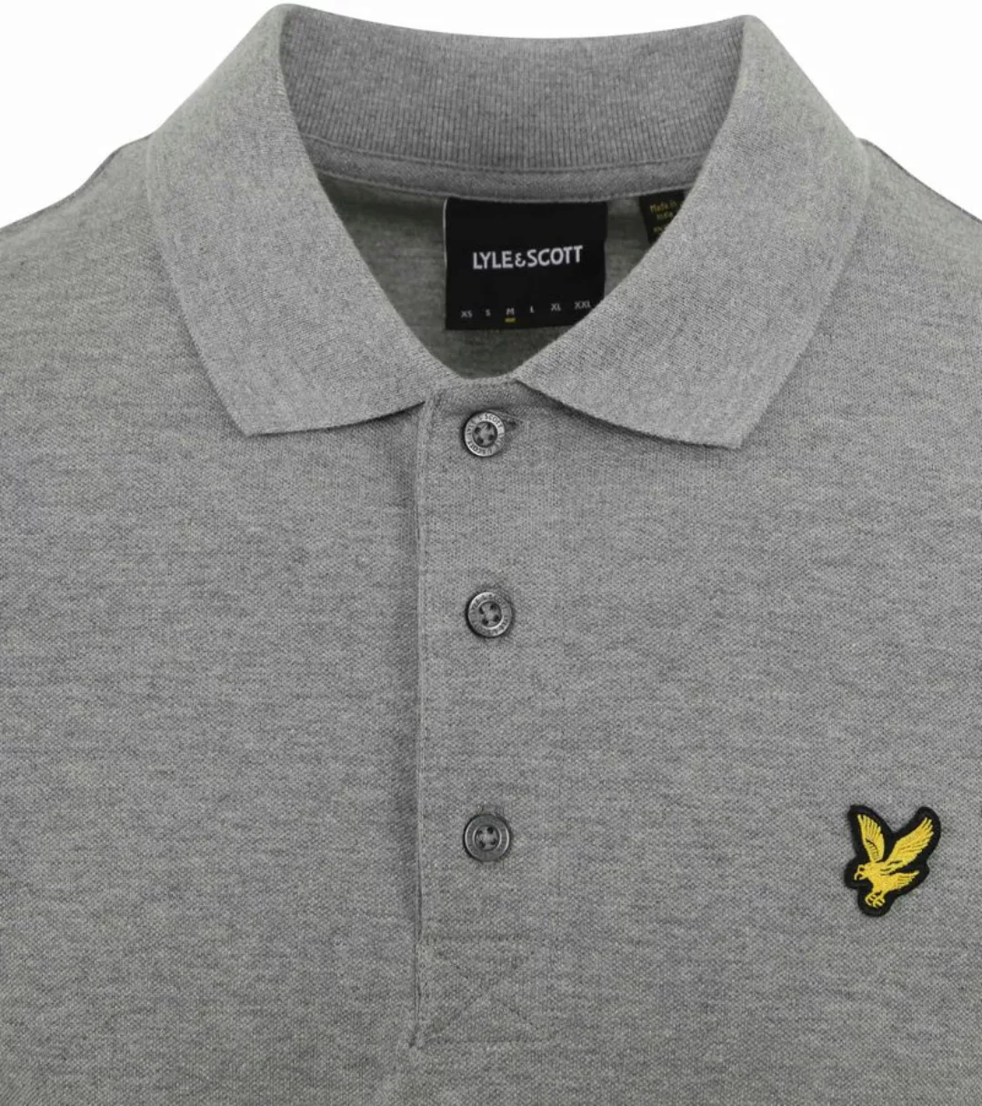 Lyle and Scott Longsleeve Polo Grau - Größe L günstig online kaufen