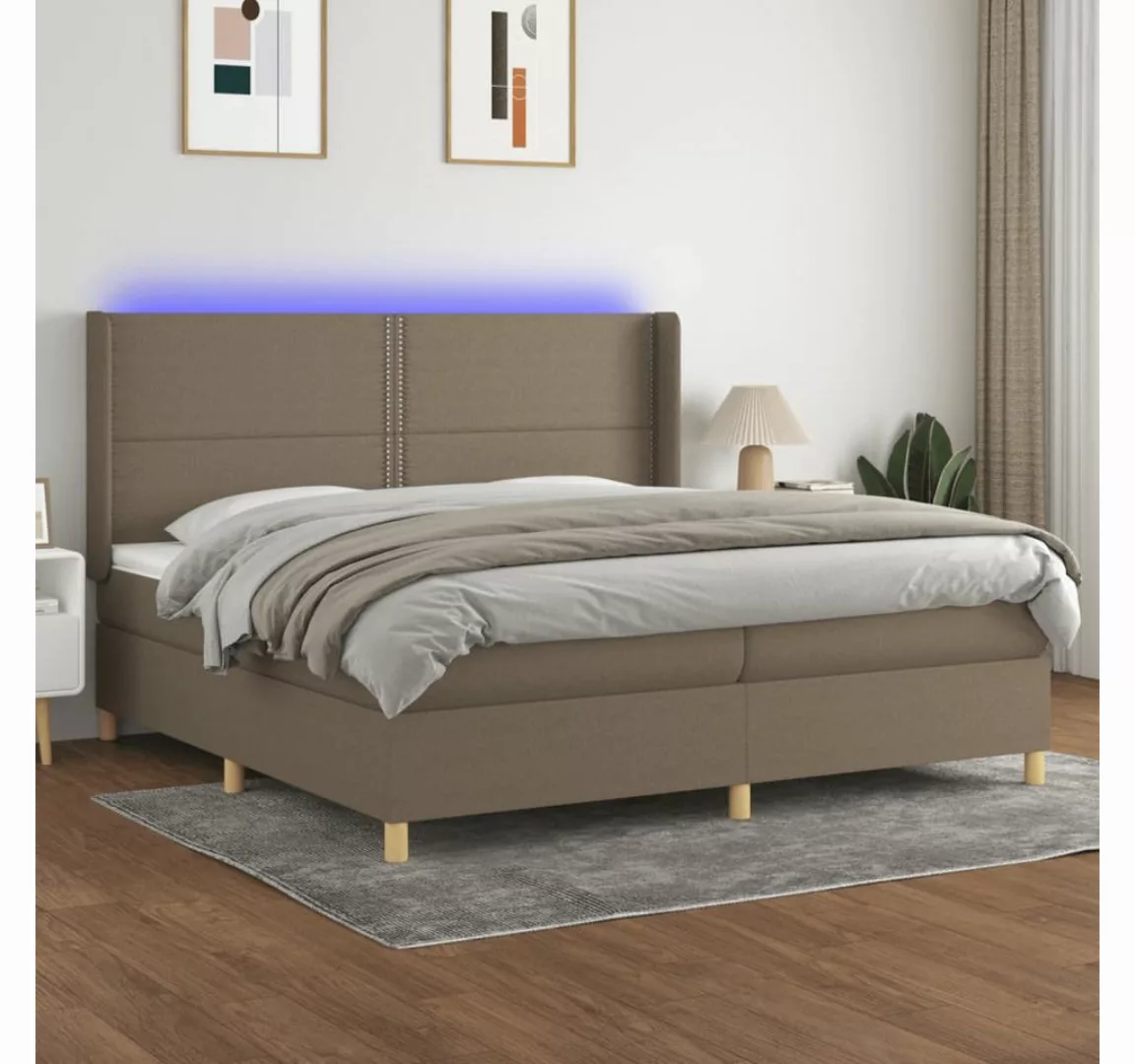 vidaXL Boxspringbett Bett Boxspringbett mit Matratze und LED Stoff (200 x 2 günstig online kaufen