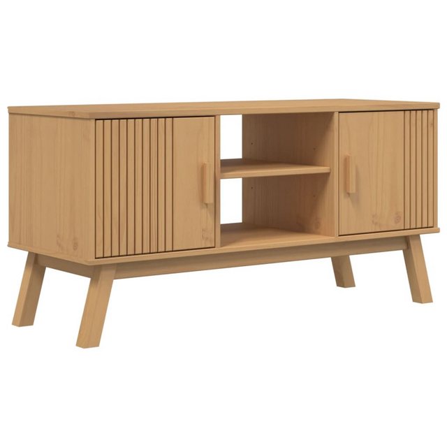 vidaXL TV-Schrank TV-Schrank OLDEN Braun 114x43x57 cm Massivholz Kiefer (1- günstig online kaufen