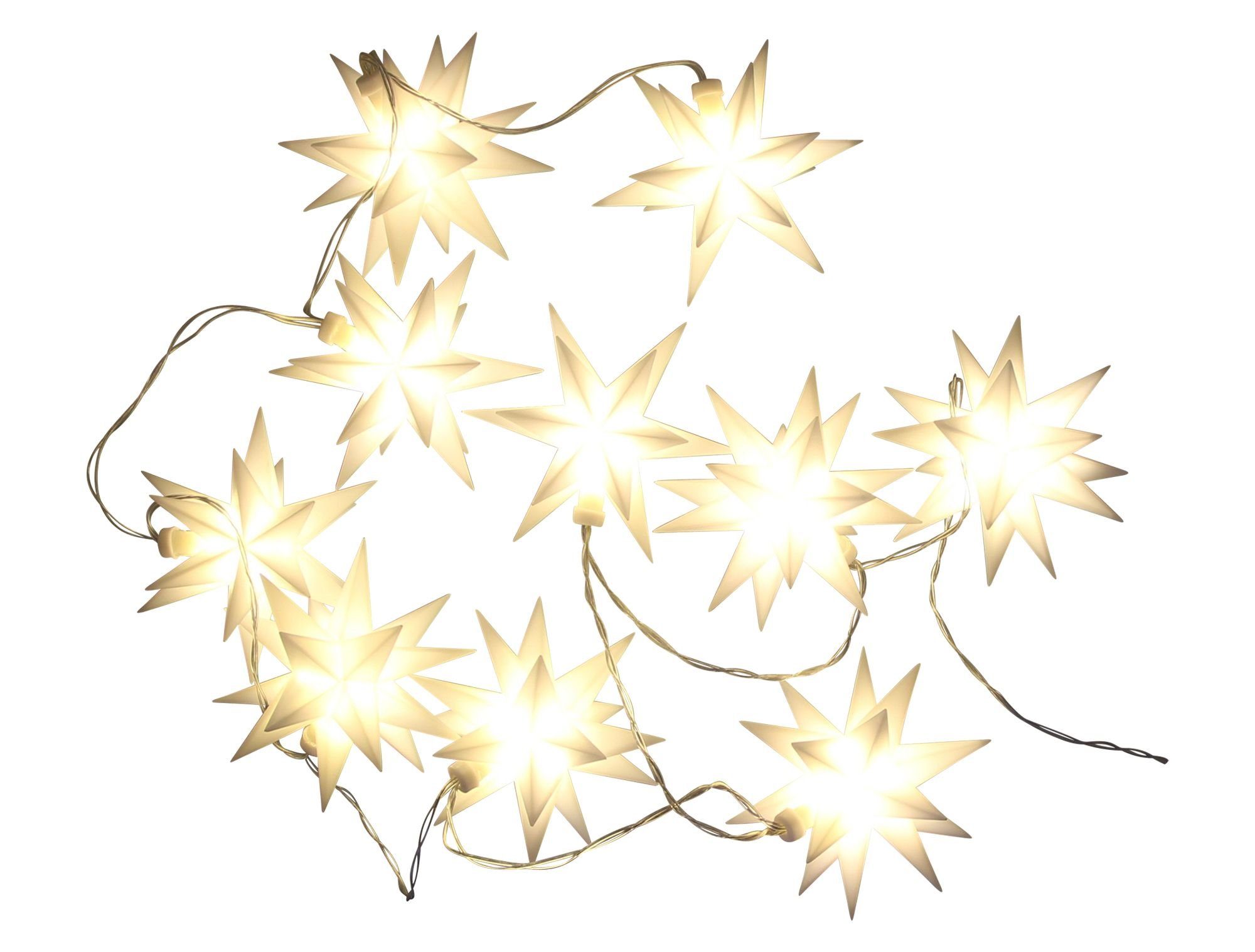 Dekoleidenschaft LED-Lichterkette "Sterne" 230 cm lang, günstig online kaufen