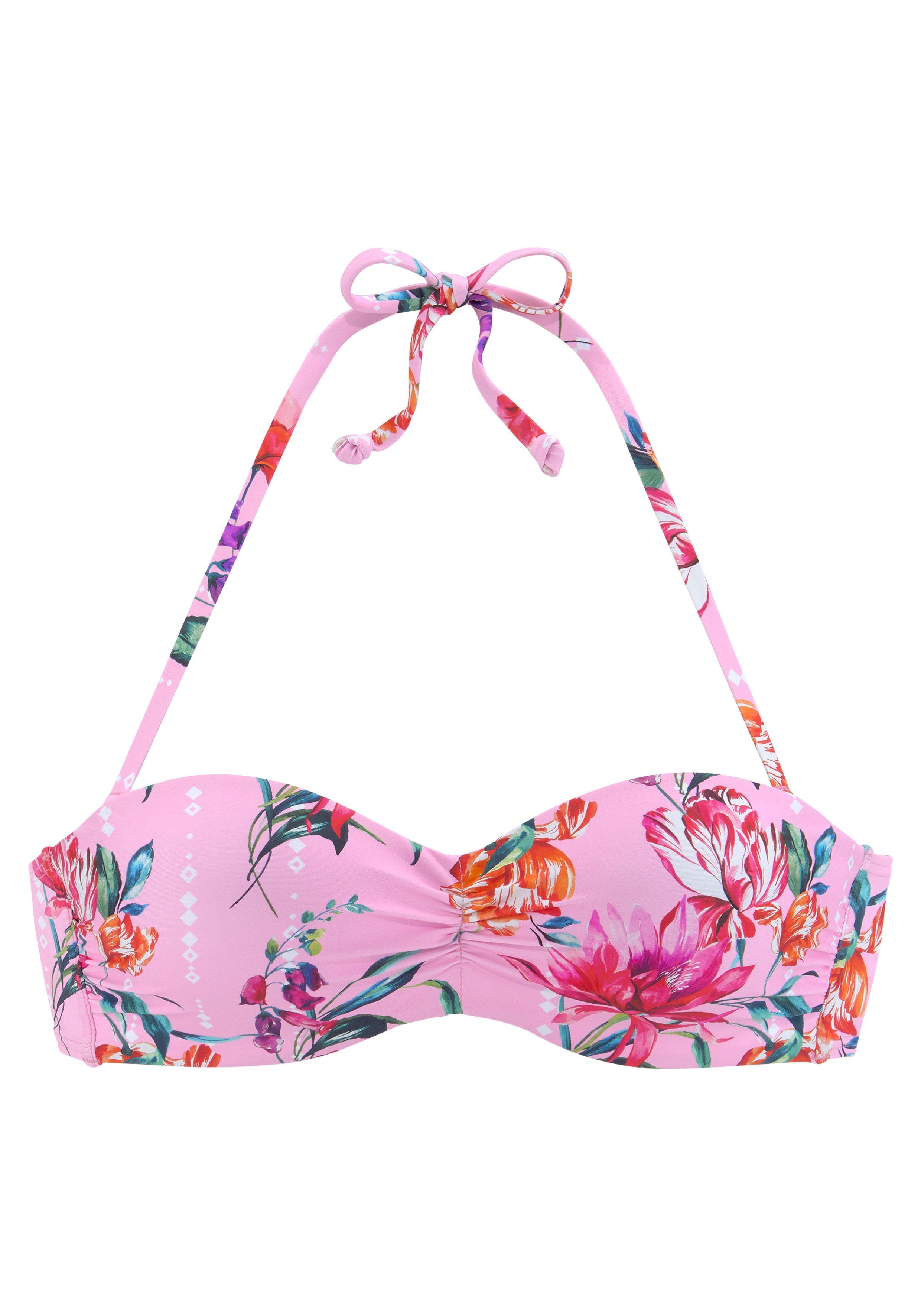Sunseeker Bügel-Bandeau-Bikini-Top Modern, mit Blumenprint günstig online kaufen