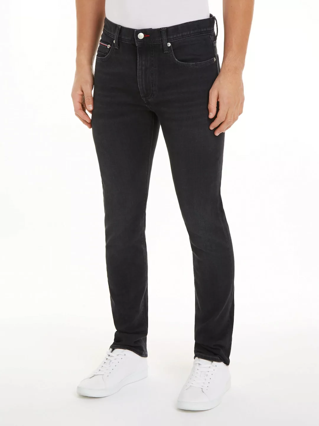 Tommy Hilfiger Slim-fit-Jeans "SLIM BLEECKER PSTR CROW BLACK" günstig online kaufen