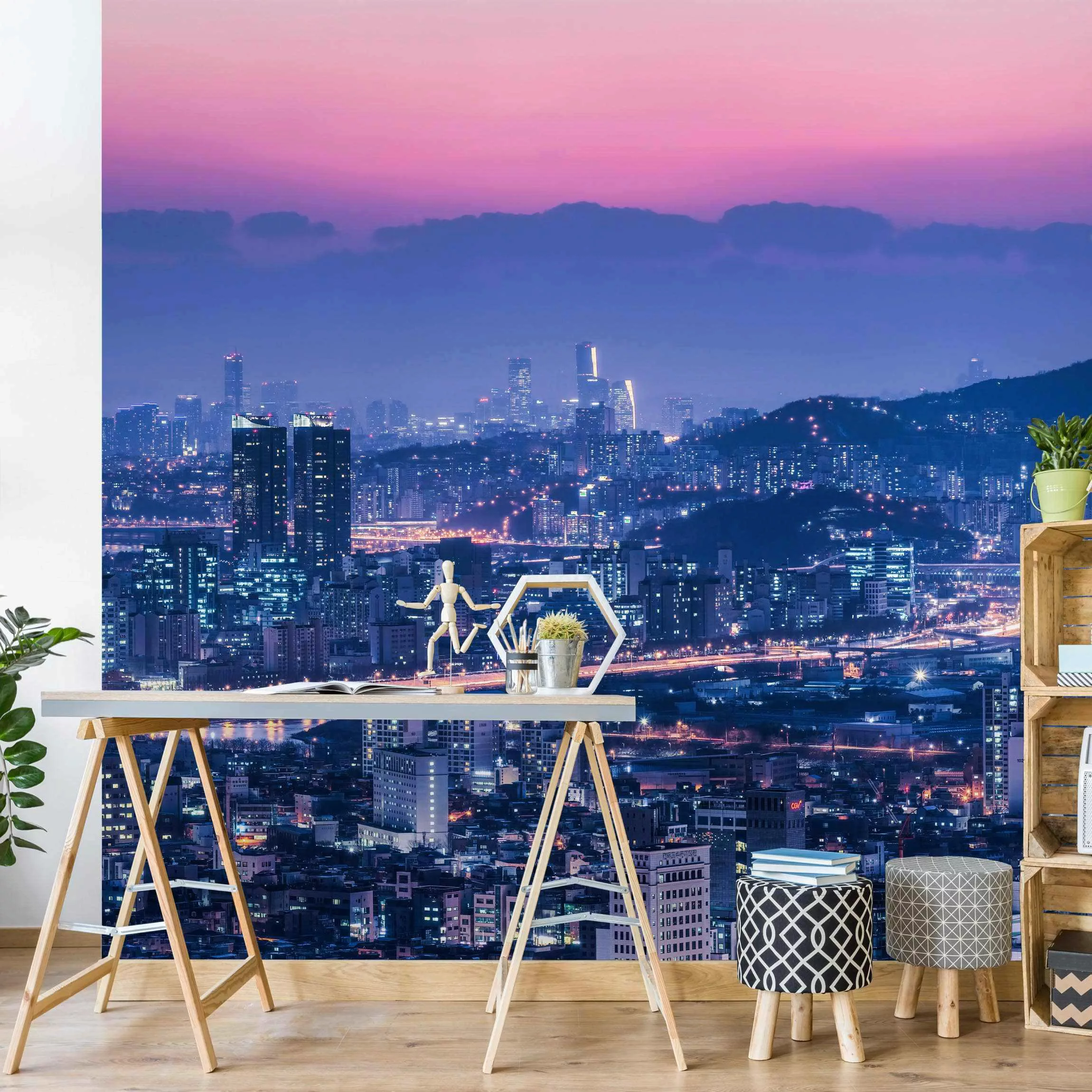 Fototapete Skyline von Seoul günstig online kaufen