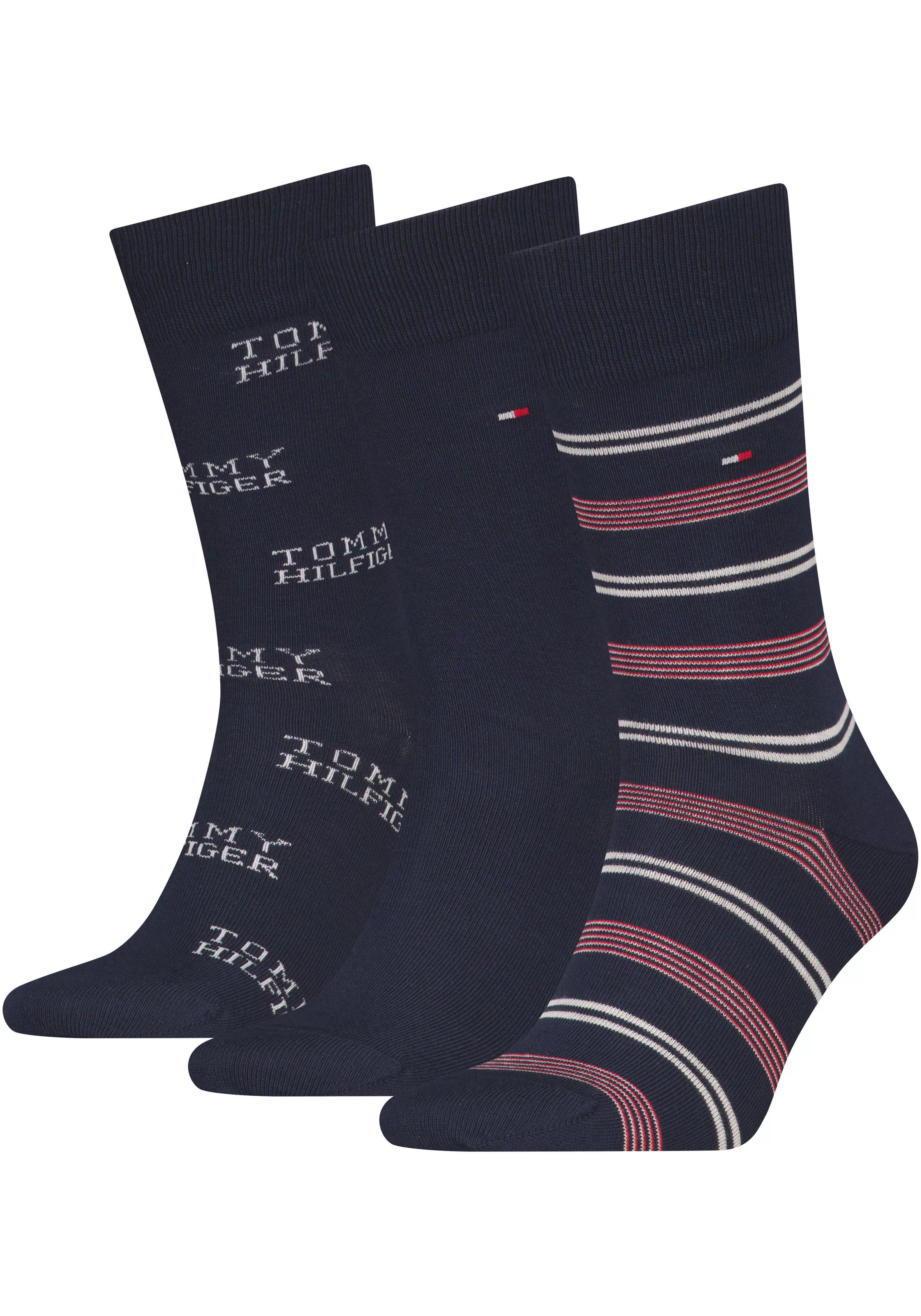 Tommy Hilfiger Socken, (3 Paar), mit auffälliger Musterung günstig online kaufen