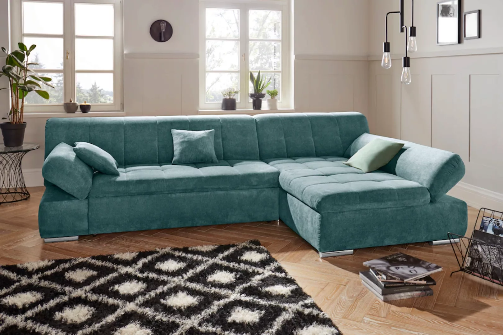 DOMO collection Ecksofa "Mona L-Form", wahlweise mit Bettfunktion günstig online kaufen