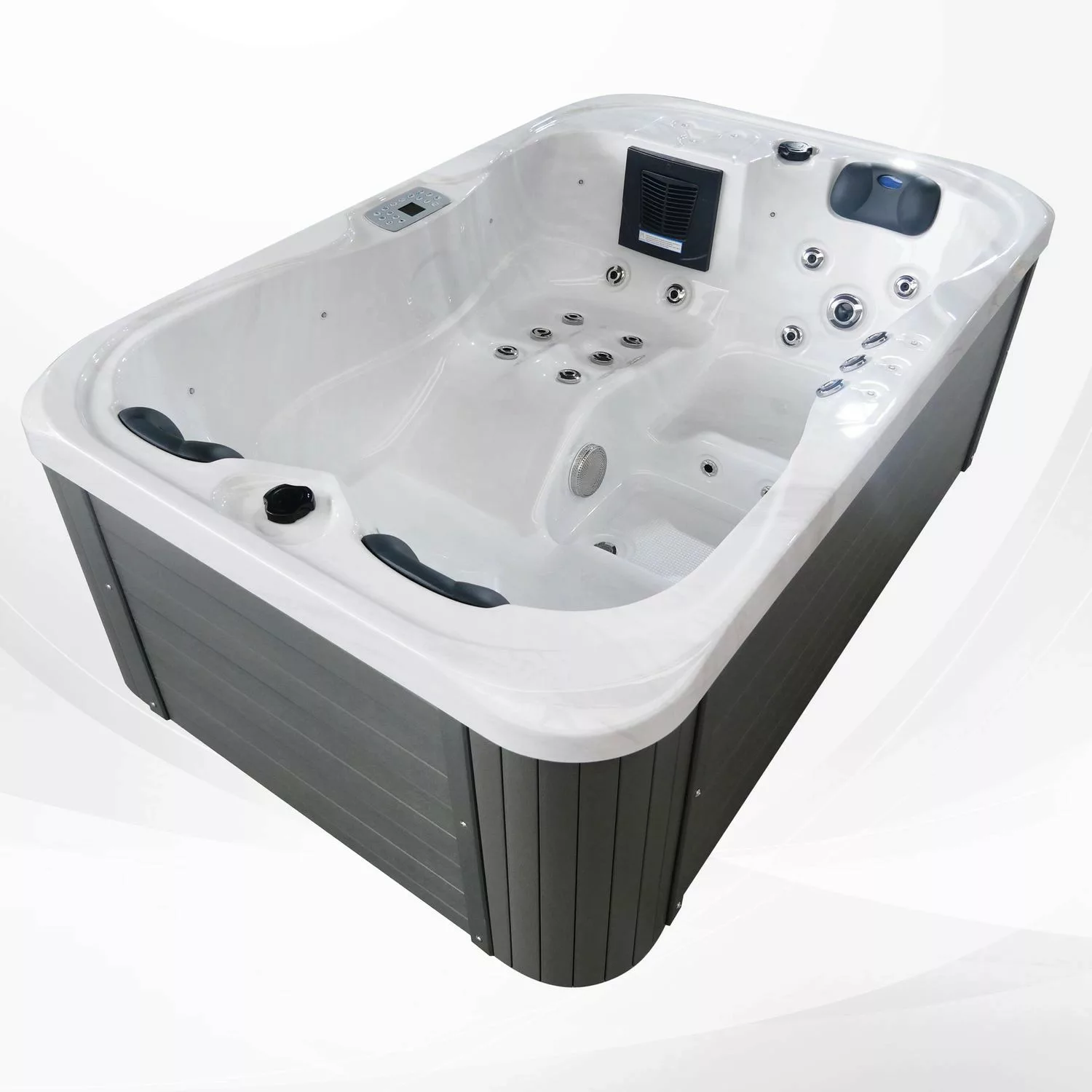 Tronitechnik Outdoor Whirlpool Spa Tino Weiss Silber Marmoriert 195Cm X 127 günstig online kaufen