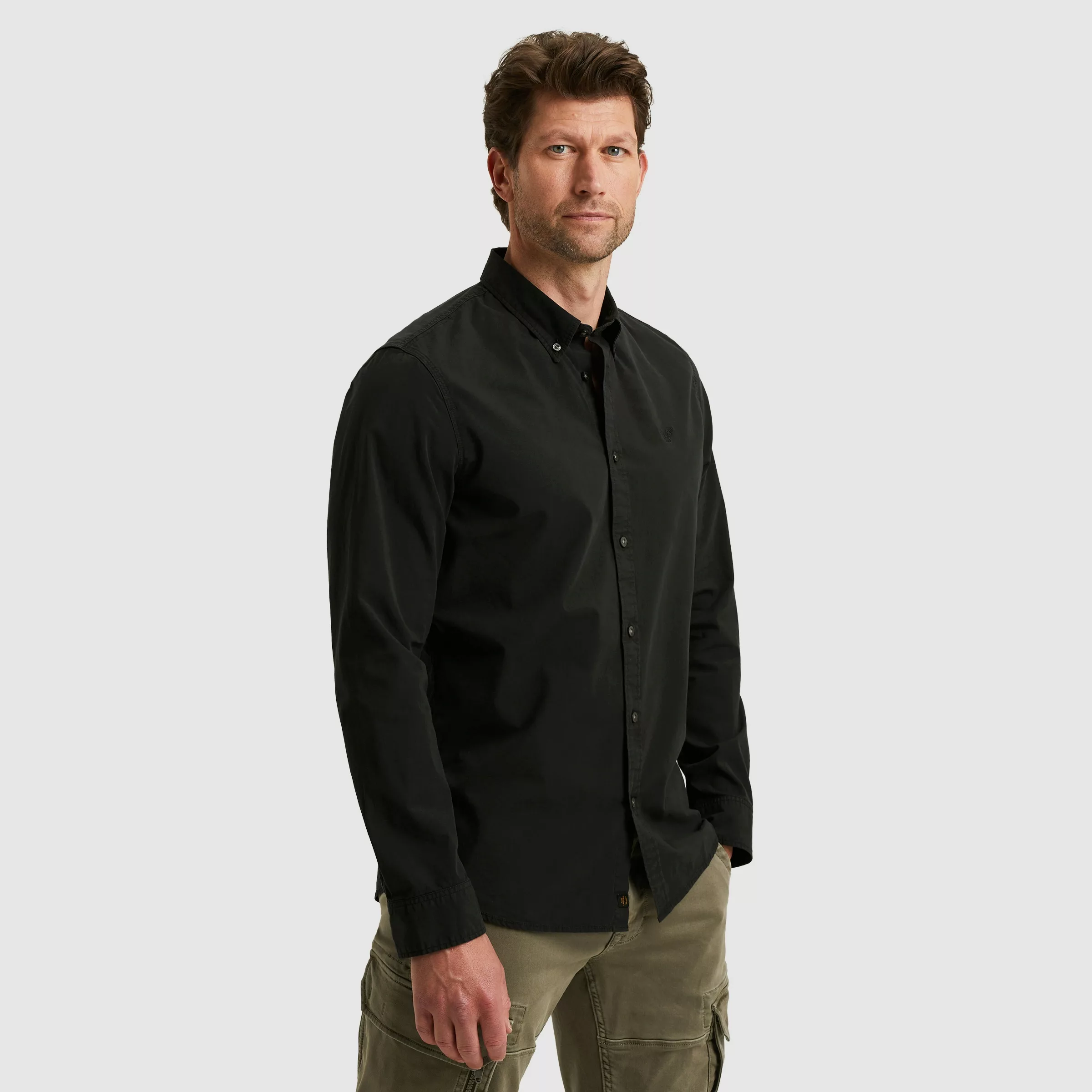 PME LEGEND Langarmhemd, mit Logo Stickerei günstig online kaufen
