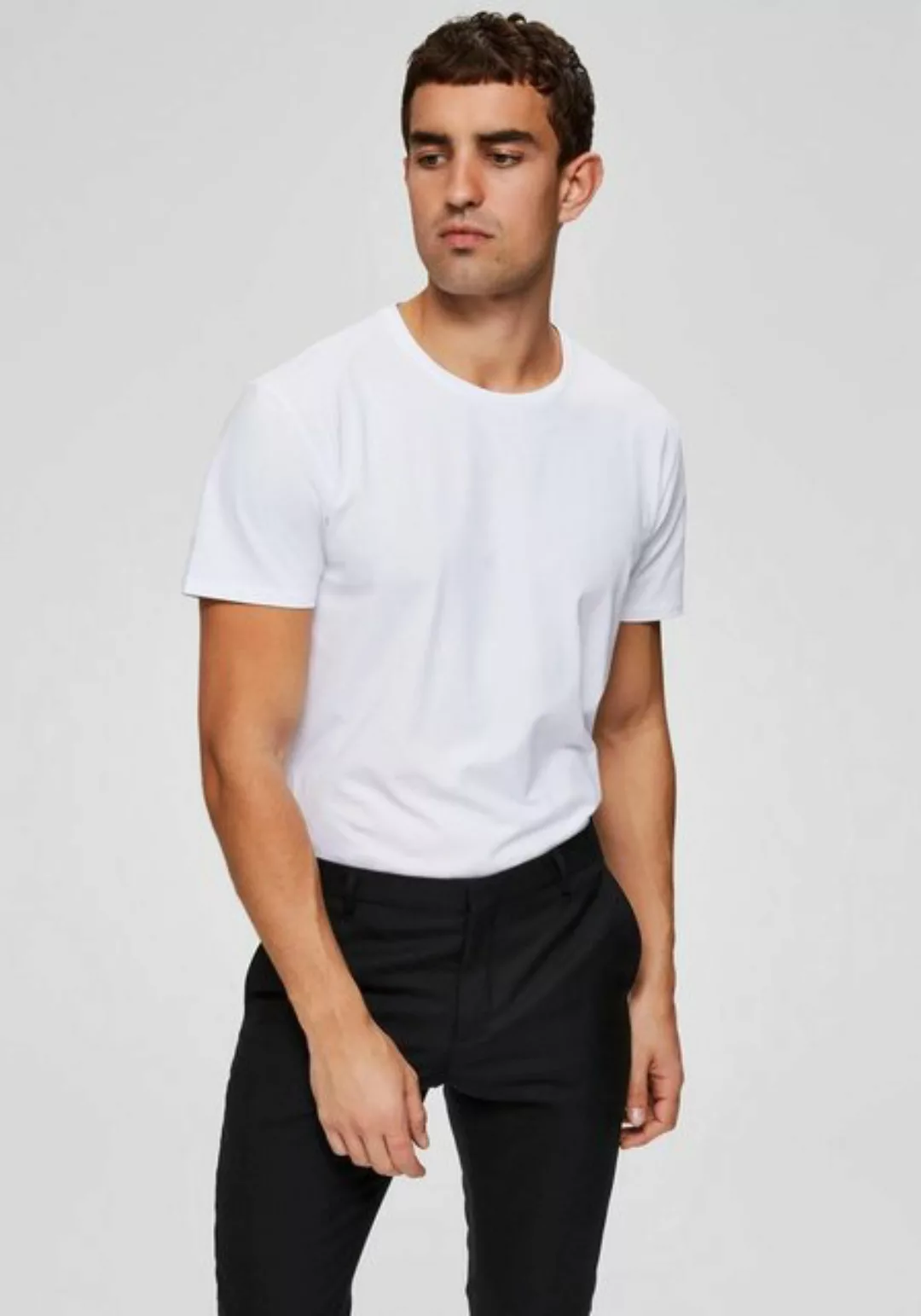 SELECTED HOMME Rundhalsshirt Basic T-Shirt günstig online kaufen