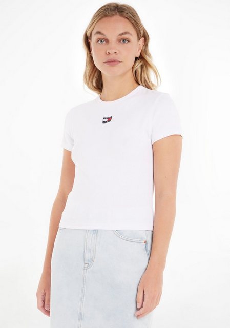 Tommy Jeans T-Shirt TJW BBY RIB XS BADGE mit Logo-Badge günstig online kaufen