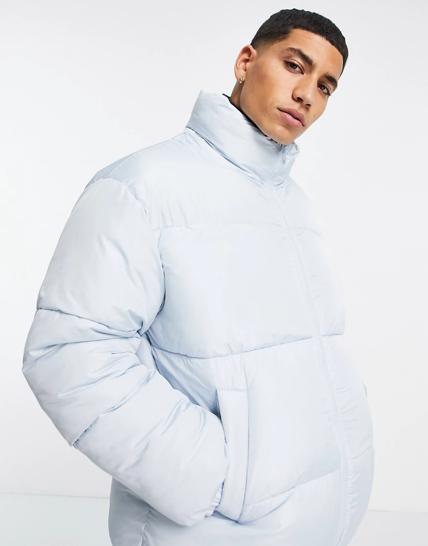 Topman – Steppjacke aus recyceltem Material in Hellblau günstig online kaufen