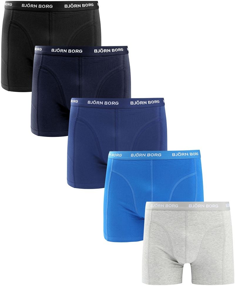 Bjorn Borg Boxers Cotton Stretch 5-Pack Blau grau - Größe S günstig online kaufen