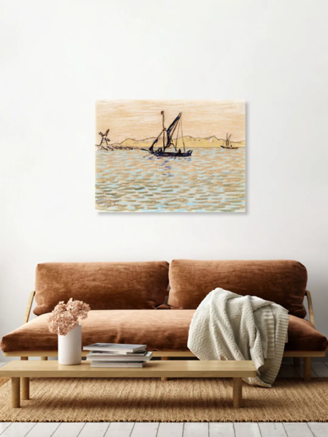 Poster / Leinwandbild - Jan Toorop:Segelboote Vor Der Küste Von Domburg günstig online kaufen