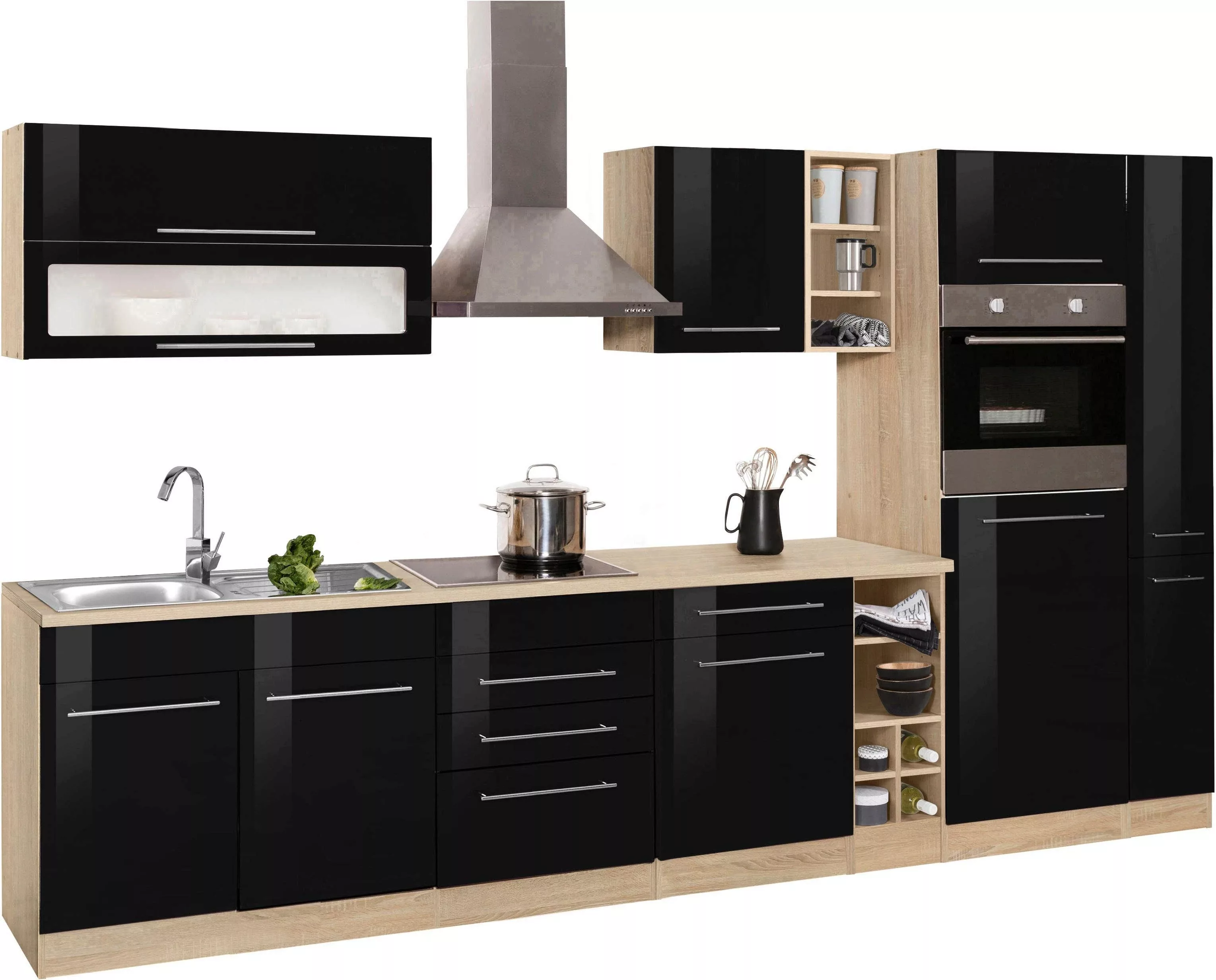 KOCHSTATION Küchenzeile »KS-Eton«, ohne E-Geräte, Breite 330 cm günstig online kaufen