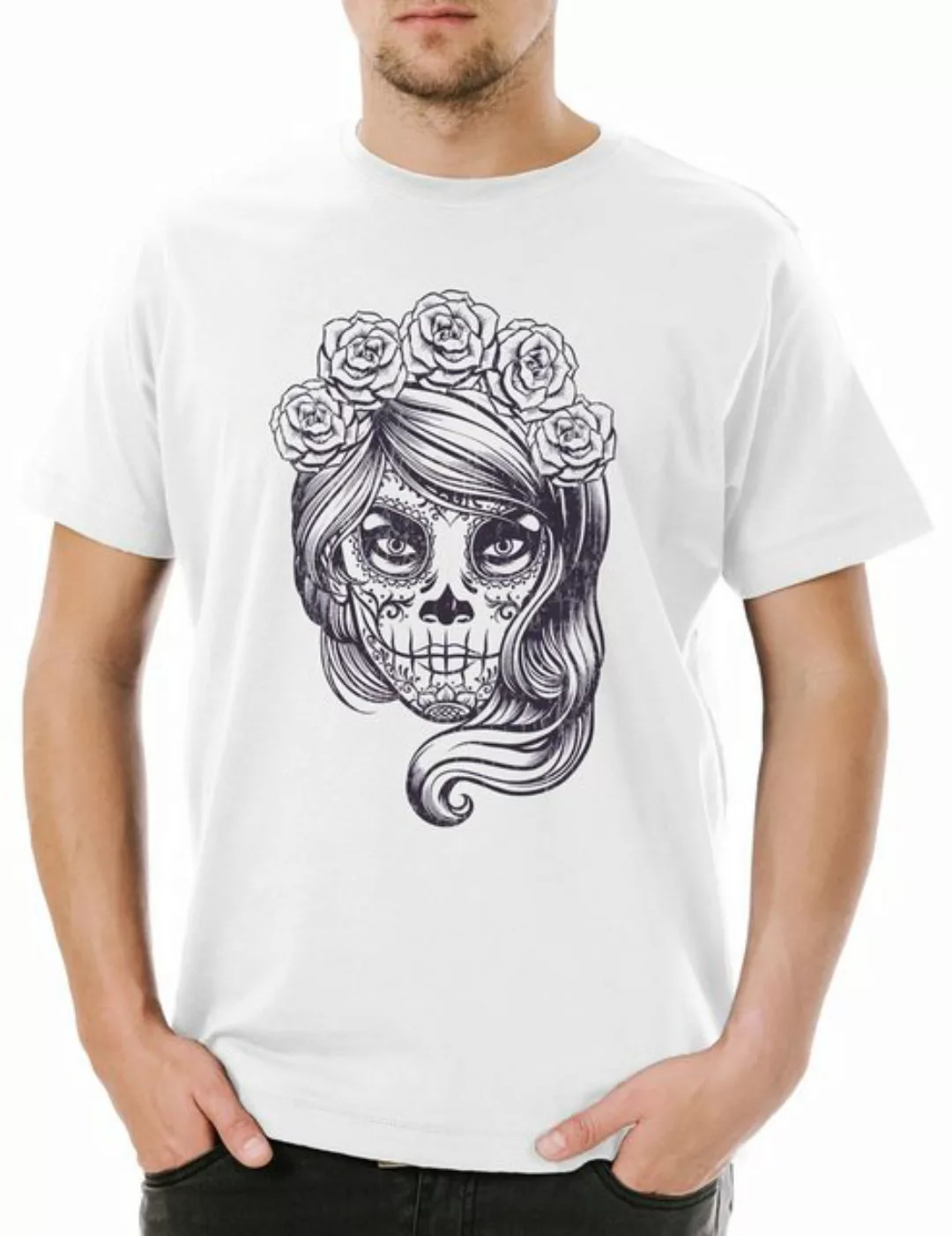 Urban Backwoods Print-Shirt Dia De Muertos III Herren T-Shirt Schädel Mexik günstig online kaufen