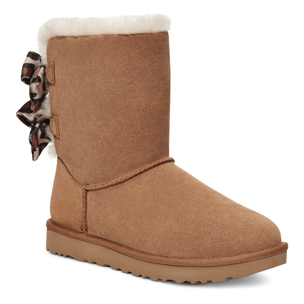 Ugg Bailey Bow Velvet Leopard Stiefel EU 39 Chestnut günstig online kaufen