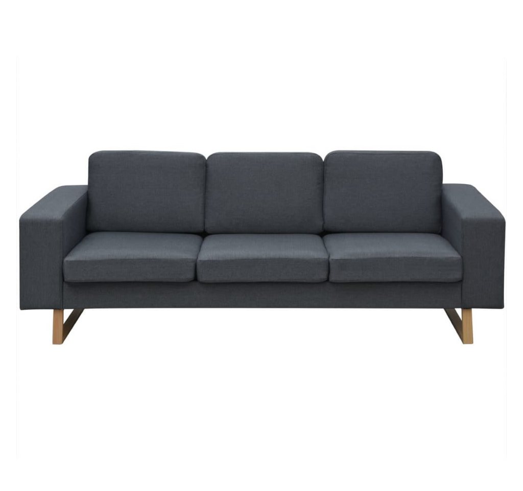 vidaXL Sofa 3-Sitzer Sofa Stoff Dunkelgrau günstig online kaufen