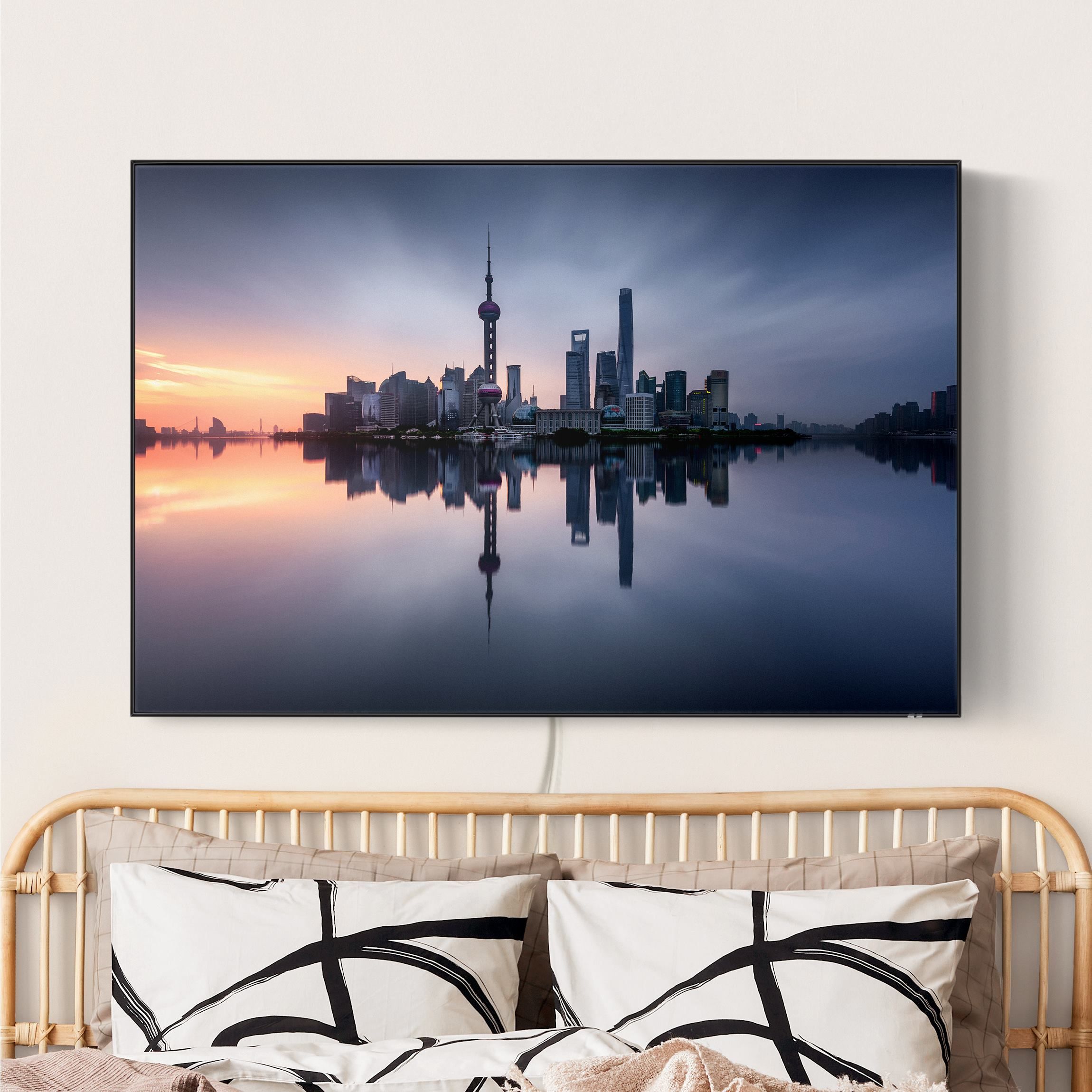 LED-Wechselbild Shanghai Skyline Morgenstimmung günstig online kaufen