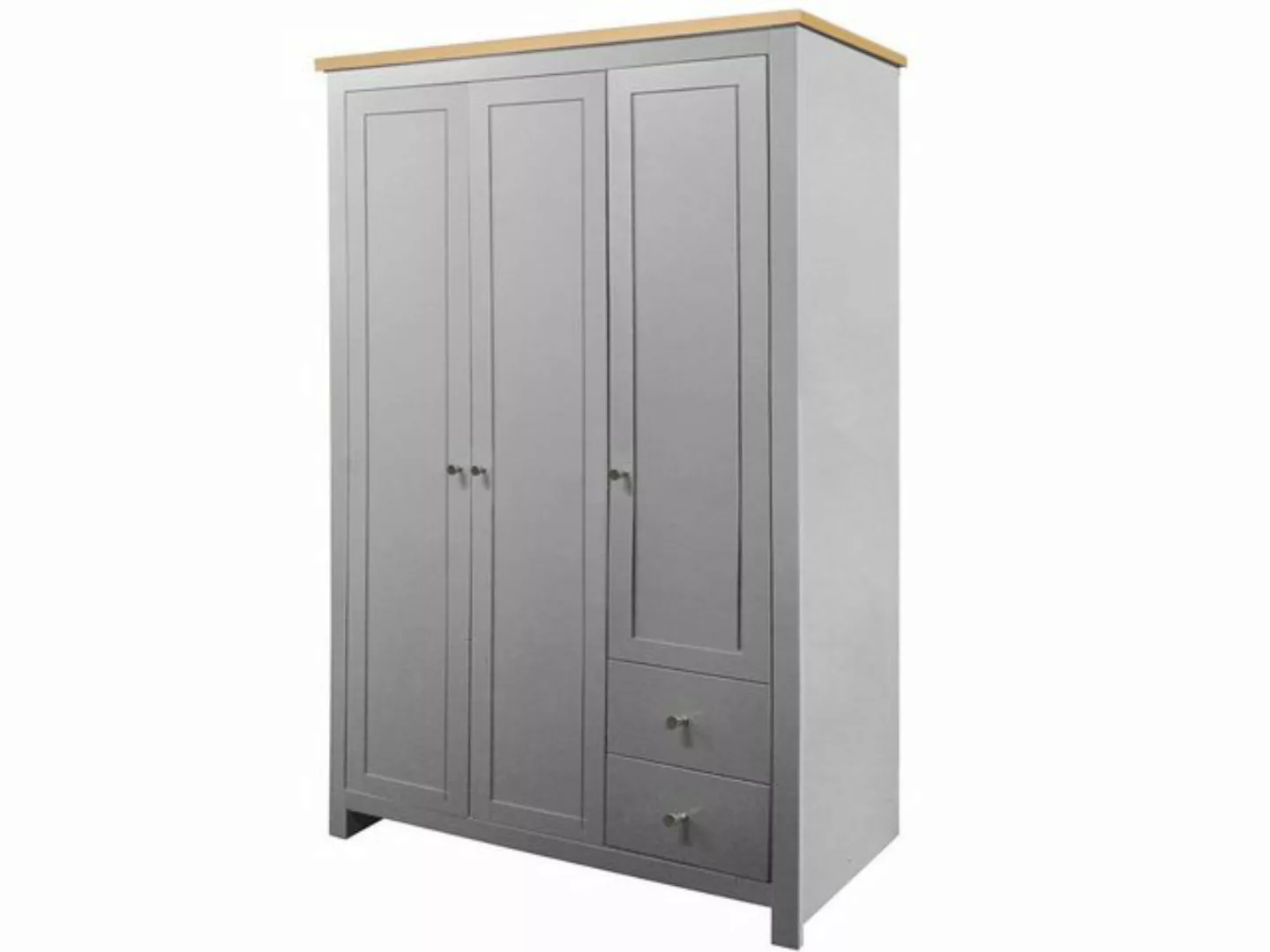 loft24 Kleiderschrank Eddie Breite 112 cm, Drehtürenschrank, Landhausstil günstig online kaufen