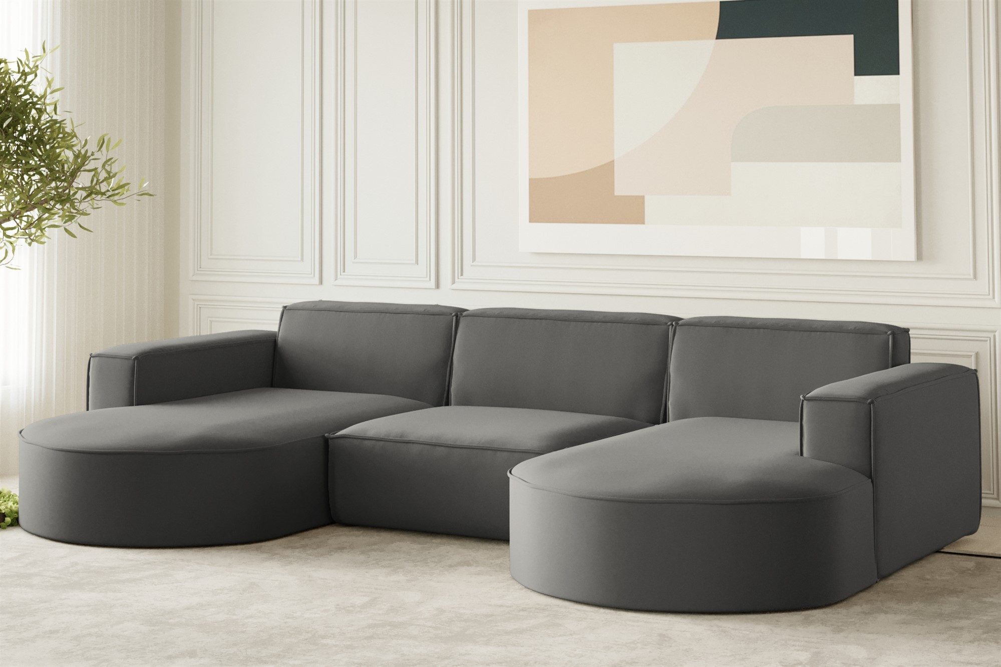Fun Möbel Wohnlandschaft Wohnlandschaft U-Form Sofa günstig online kaufen