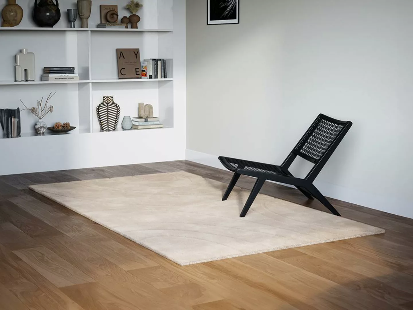 Teppich mit Kreismuster in Relief-Optik - Pelz-Optik - 200 x 290 cm - Beige günstig online kaufen