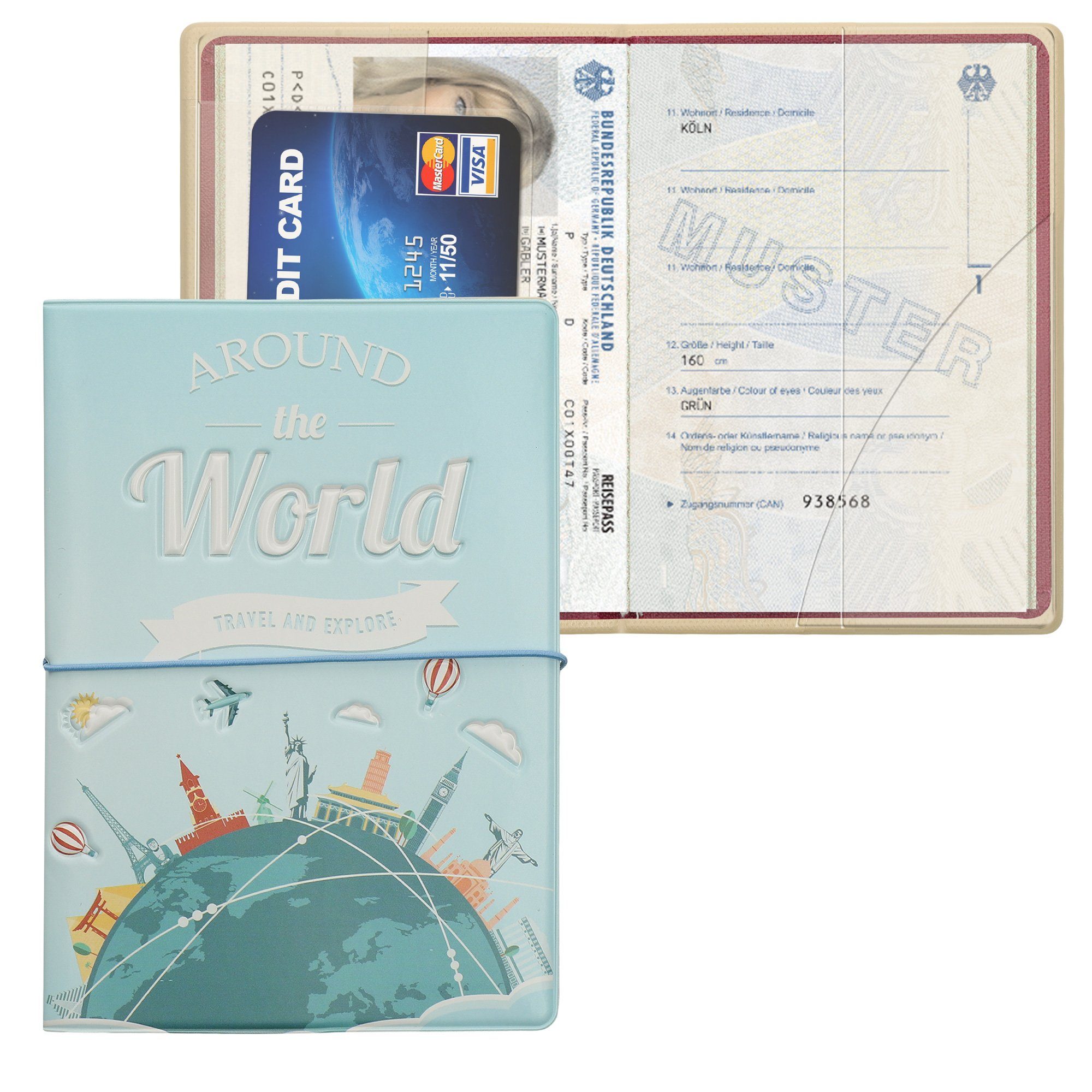 kwmobile Etui Reisepass Kunststoff Schutzhülle Ausweis günstig online kaufen