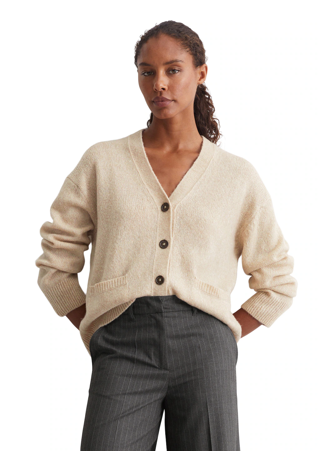 Marc OPolo Strickjacke, V-Neck-Cardigan relaxed günstig online kaufen