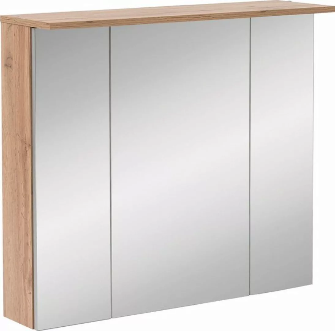 Schildmeyer Spiegelschrank Nora Breite 80,5 cm, 3-türig, LED-Beleuchtung, S günstig online kaufen