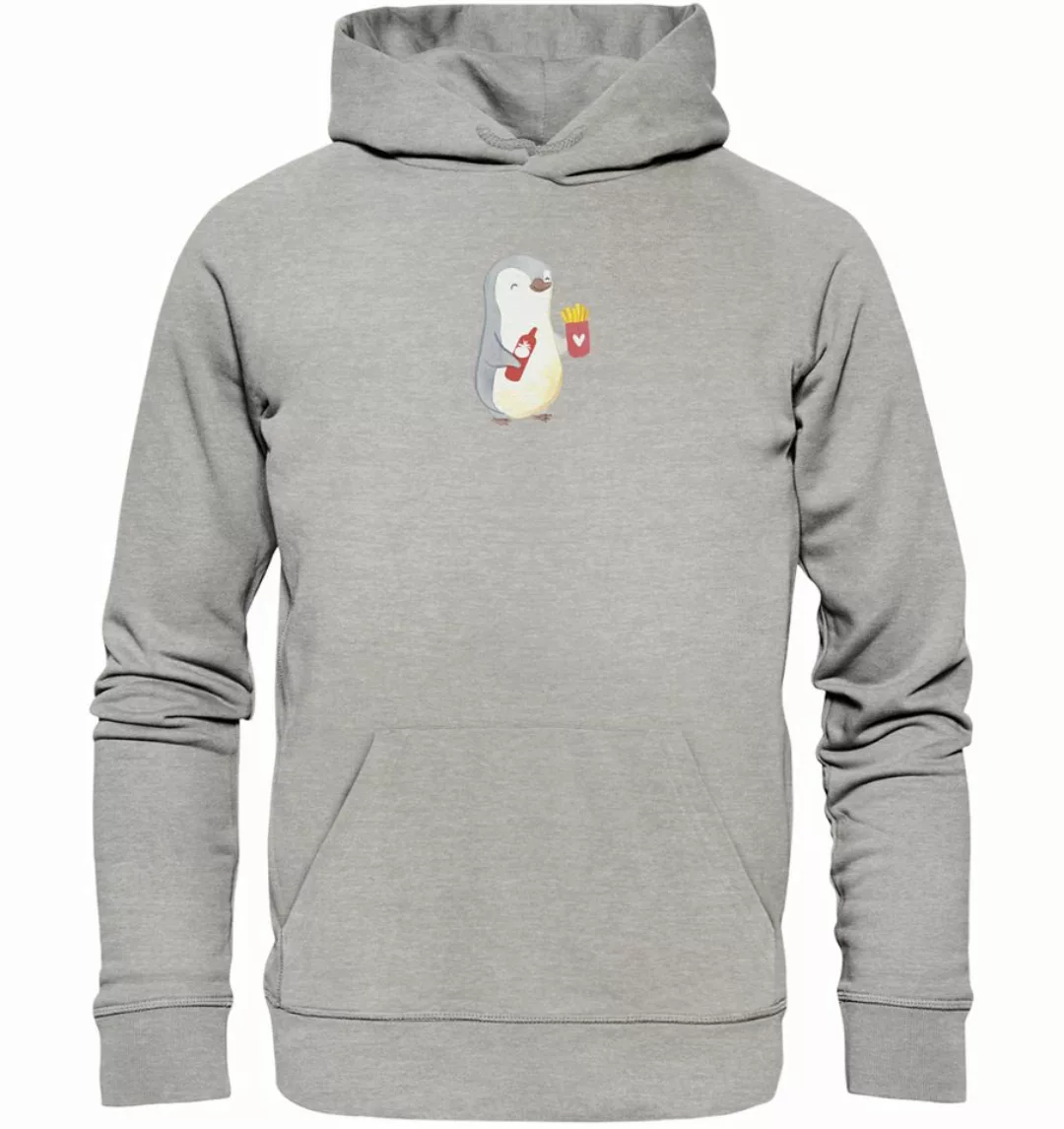 Mr. & Mrs. Panda Hoodie Größe S Pinguin Pommes - Heather Grey - Geschenk, F günstig online kaufen