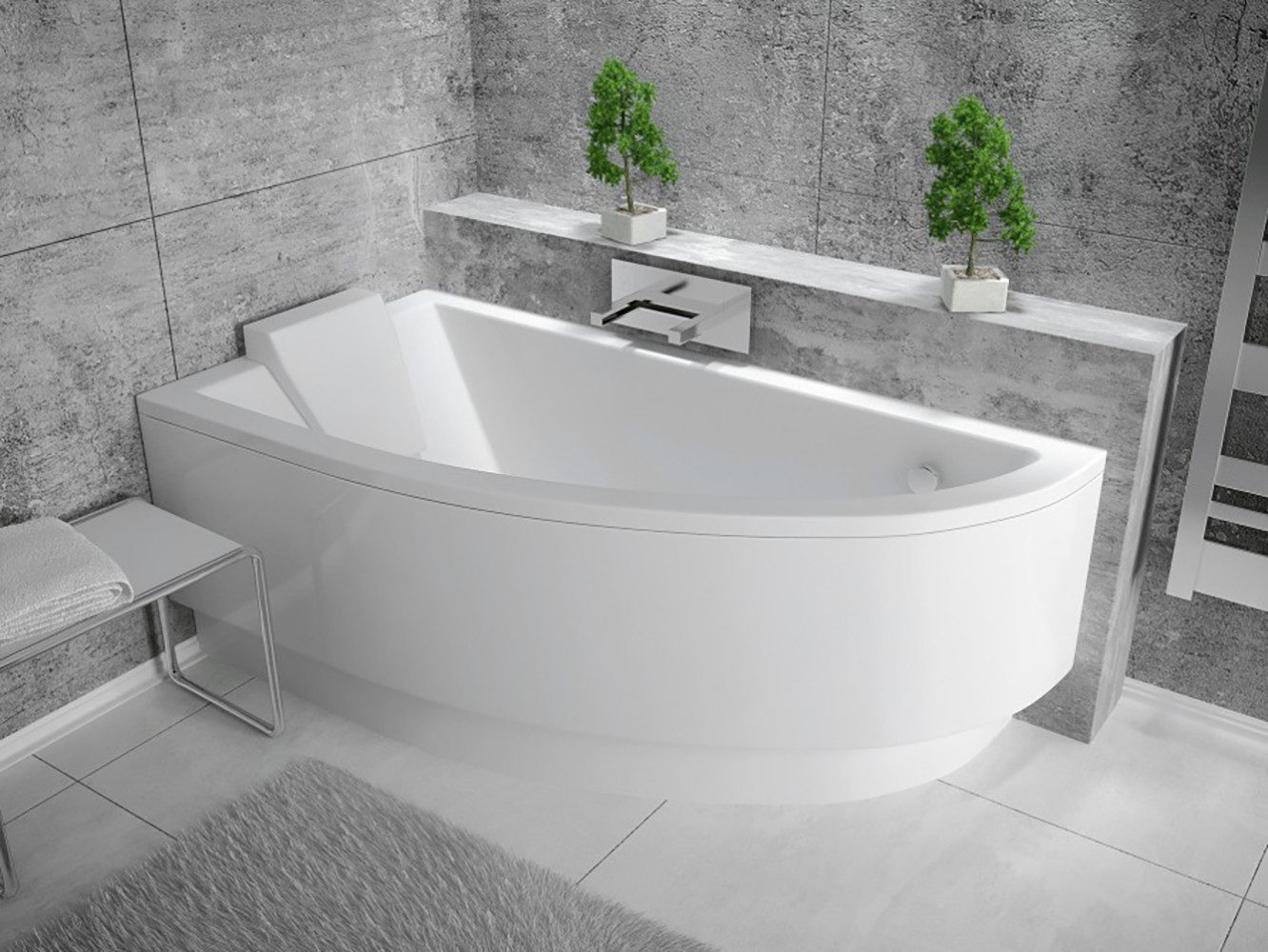 KOLMAN Badewanne Eckbadewanne Praktika 150x70, (Links/Rechts), günstig online kaufen