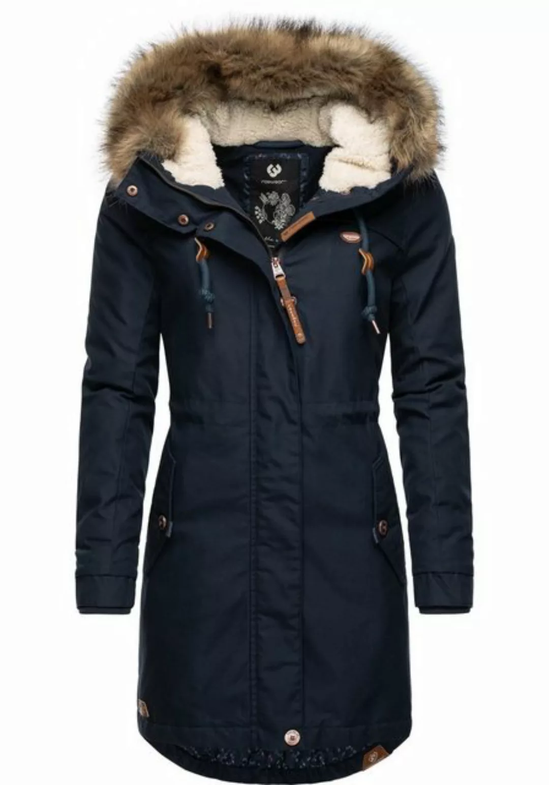 Ragwear Winterjacke Tawny stylischer Winterparka mit großer Kapuze und Kuns günstig online kaufen