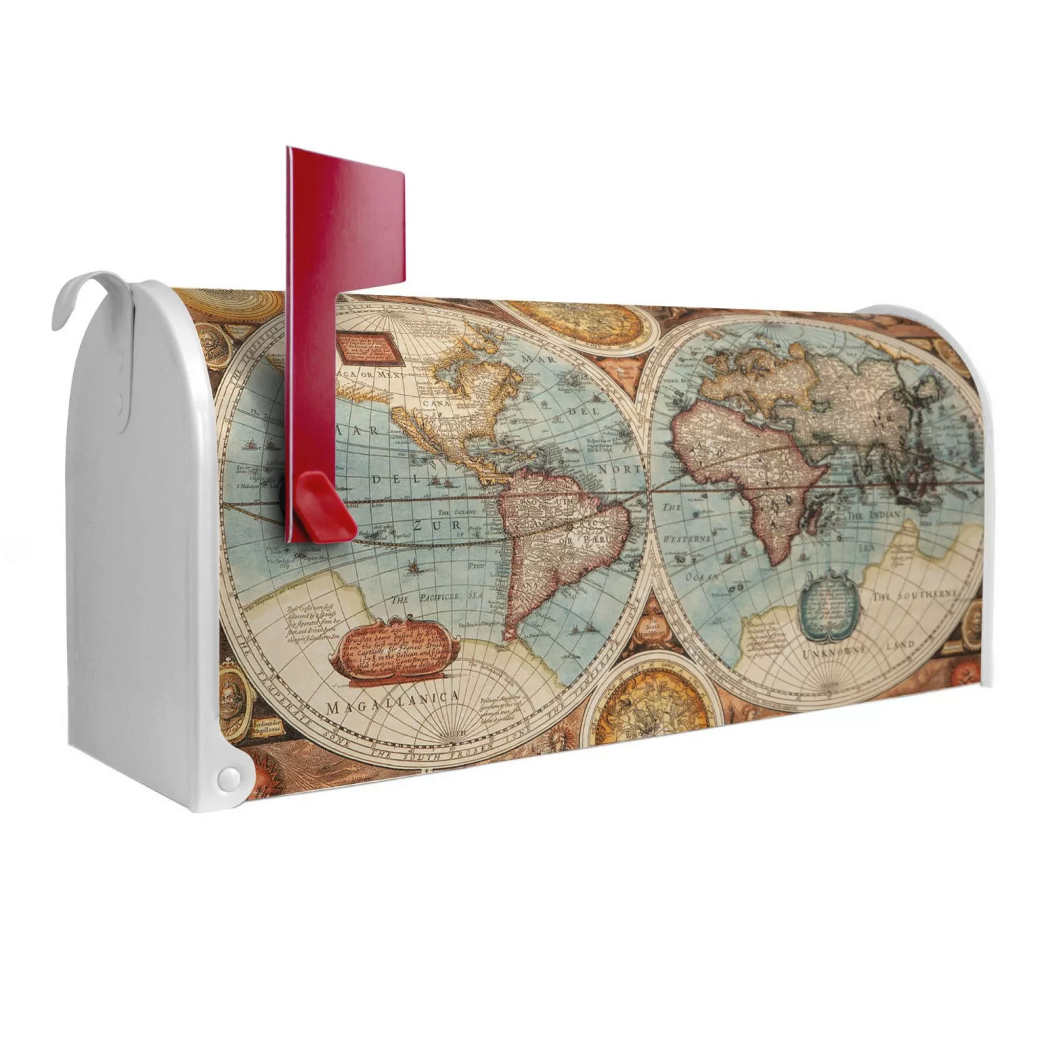 Banjado Amerikanischer Briefkasten Weiß 48x22x16cm US Mailbox Letterbox Pos günstig online kaufen