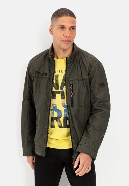 camel active Blouson aus Baumwolle im Washed Look Markenlogo günstig online kaufen