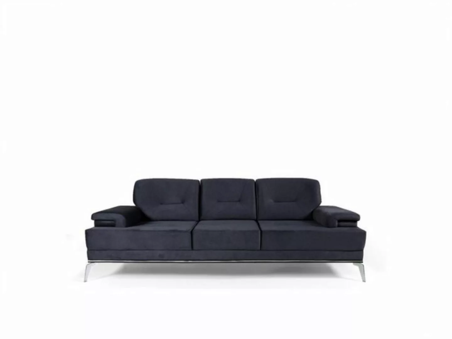 JVmoebel 3-Sitzer Couch Dreisitzer Stoffsofa Design Blau Sofa 3 Sitzer Pols günstig online kaufen