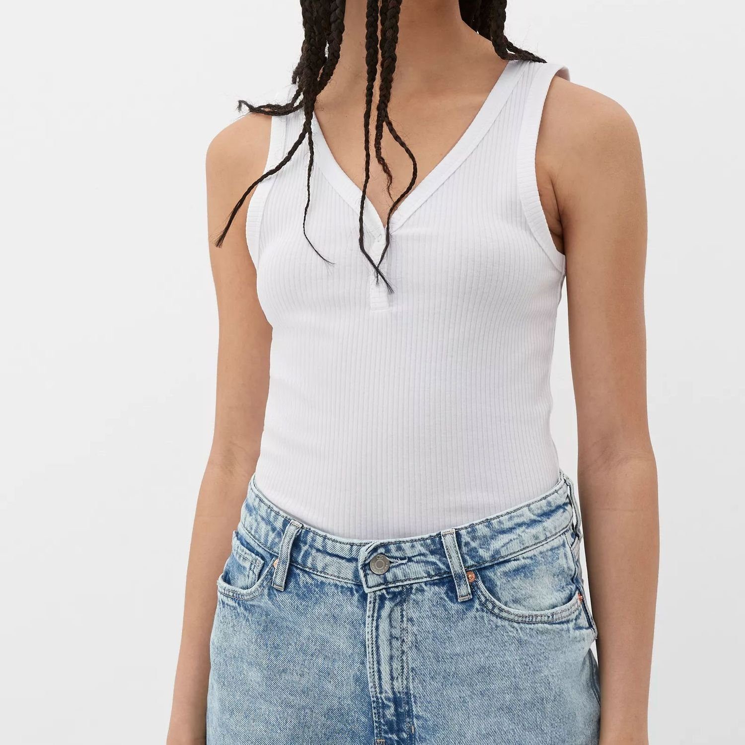 QS T-Shirt Basic mit Rippstruktur und günstig online kaufen