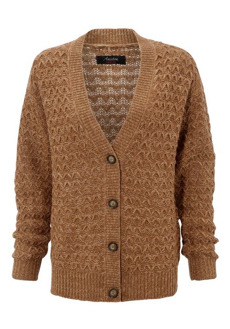 Aniston CASUAL Strickjacke mit effektvollem Strickmuster durch Melange-Garn günstig online kaufen