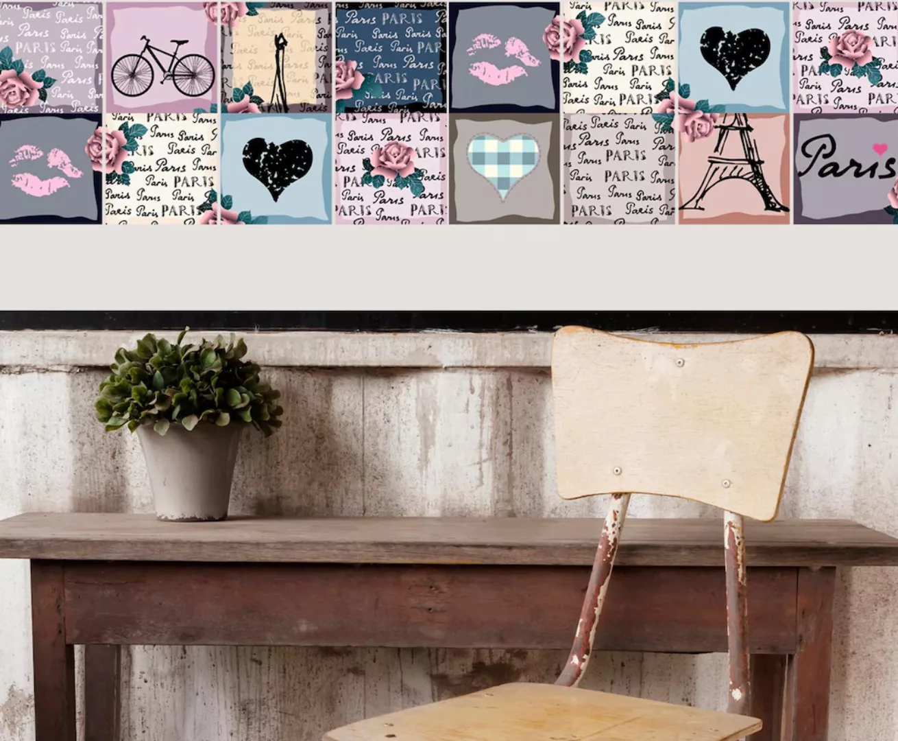 queence Fliesenaufkleber Paris (12 St), Stickerfliesen, günstig online kaufen