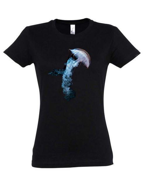 Urban Backwoods Print-Shirt Jellyfish Damen T-Shirt Qualle Medusa Nautical günstig online kaufen