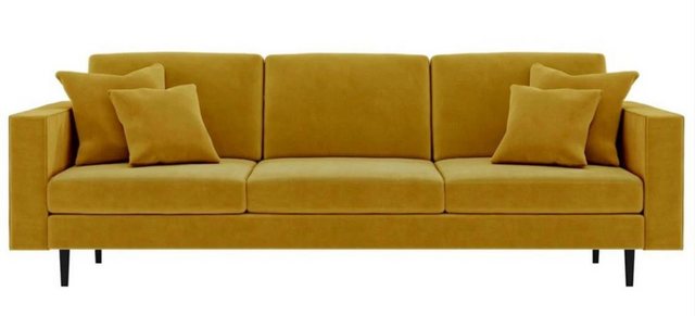 Xlmoebel Sofa Neues großes Viersitzer-Sofa in Gelbem Stoff für das Wohnzimm günstig online kaufen