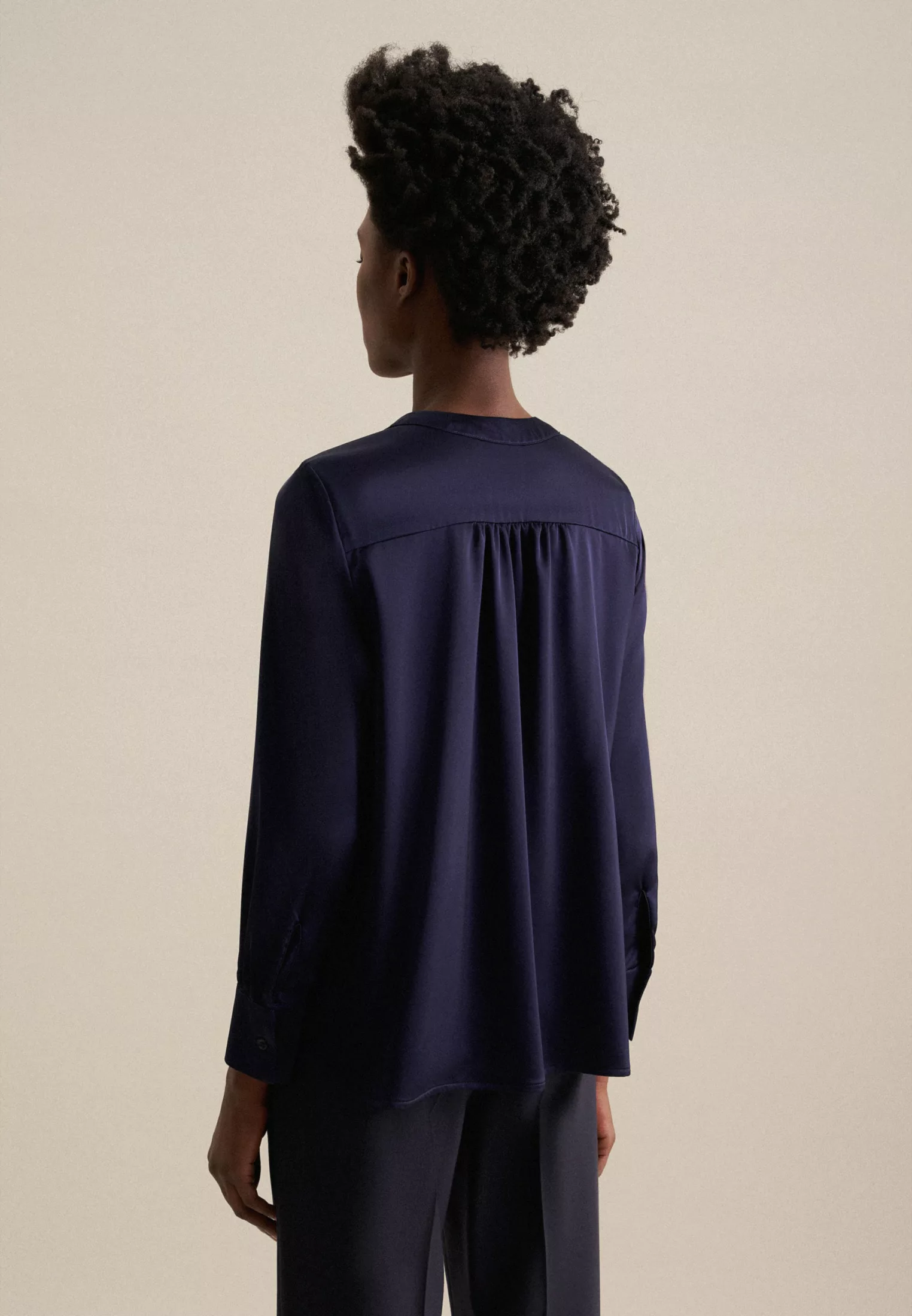 seidensticker Shirtbluse "Schwarze Rose", Langarm V-Neck Uni günstig online kaufen