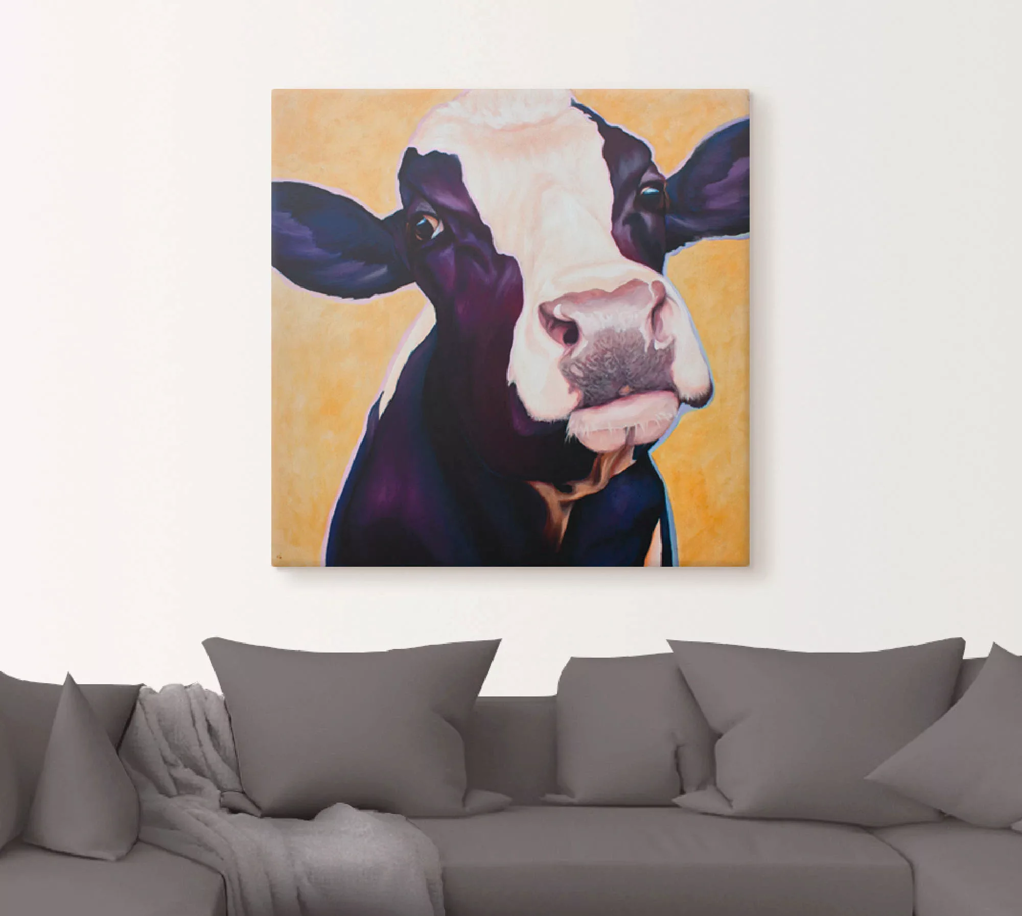Artland Leinwandbild "Kuh Gertie", Haustiere, (1 St.), auf Keilrahmen gespa günstig online kaufen