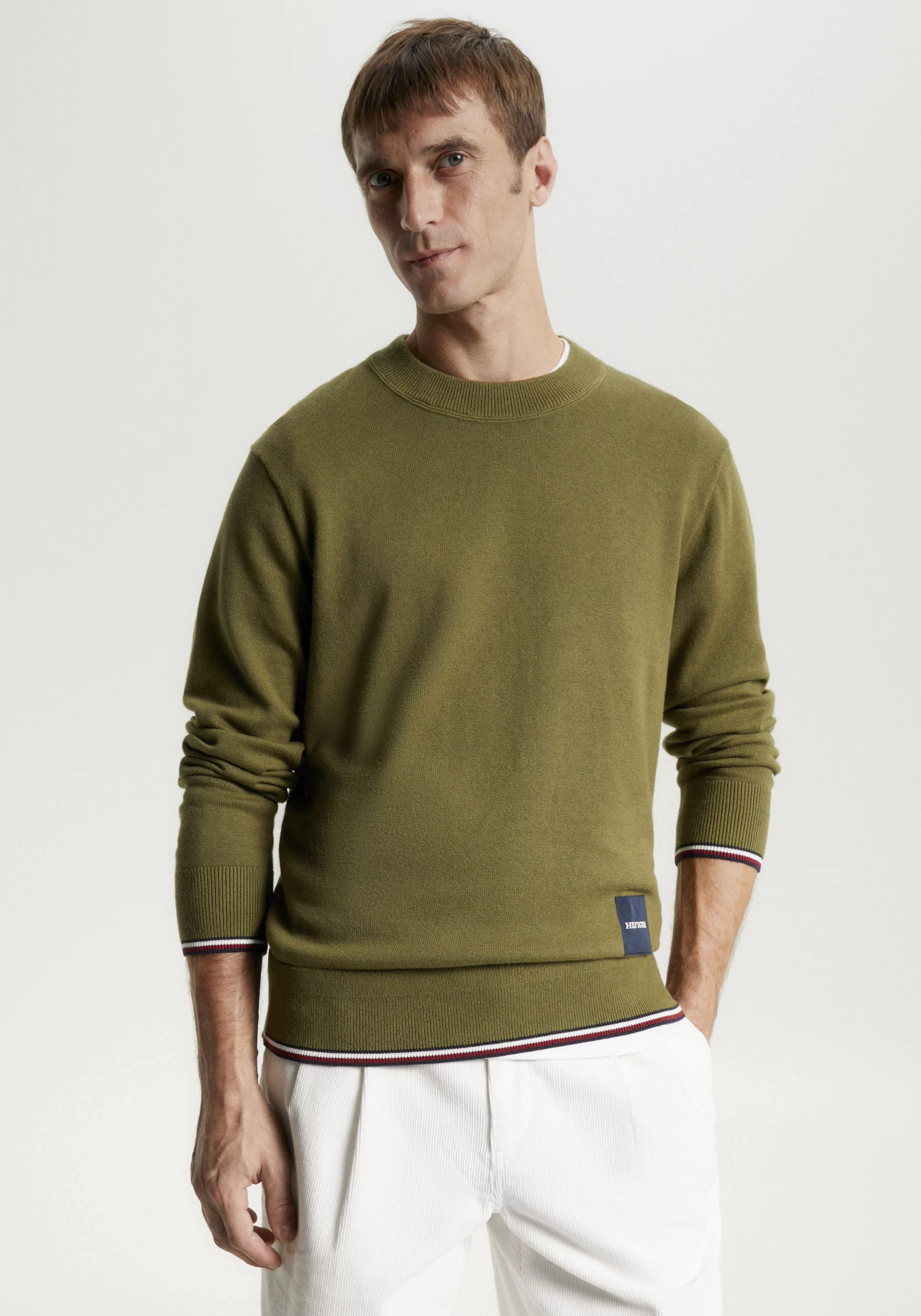 Tommy Hilfiger Strickpullover MONOTYPE GS TIPPED CREW NECK günstig online kaufen