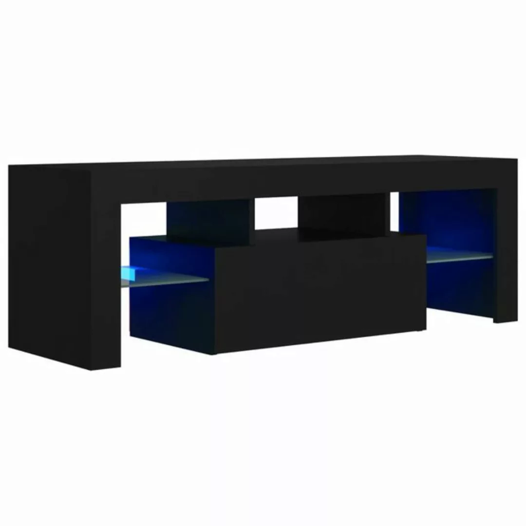 vidaXL TV-Schrank TV-Schrank mit LED Leuchten Schwarz 120x35x40 cm Lowboard günstig online kaufen