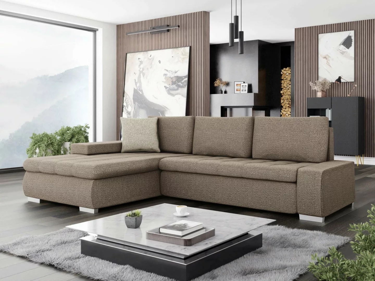 MIRJAN24 Ecksofa Orkan Mini Premium, mit Bettkasten und Schlaffunktion, Uni günstig online kaufen