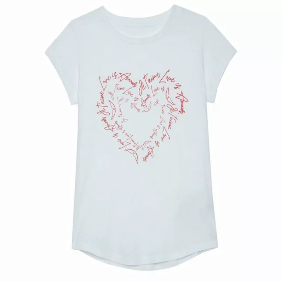 ZADIG & VOLTAIRE Kurzarmshirt T-Shirt SKINNY HEART aus Baumwolle günstig online kaufen