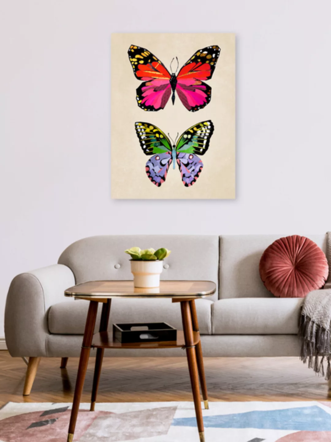 Poster / Leinwandbild - Schmetterlinge – Illustration Für Kinder günstig online kaufen